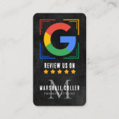 Tap to Review Google Review QR Code Google Ratings Visitekaartje (Voorkant)