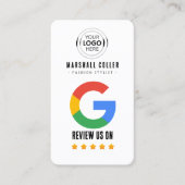 Tap to Review Google Review QR Code Google Ratings Visitekaartje (Voorkant)