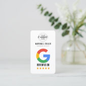 Tap to Review Google Review QR Code Google Ratings Visitekaartje (Staand voorkant)