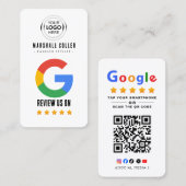 Tap to Review Google Review QR Code Google Ratings Visitekaartje (Voorkant / Achterkant)