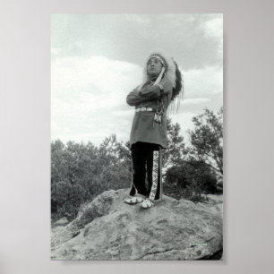 Tap-Tu-Ka Posing, beroemde Indische tenor Poster