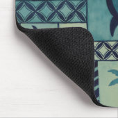 Tapa Blues Hawaiian Petroglyph Warrior Muismat (Hoek)