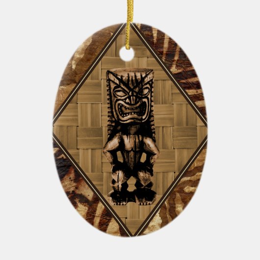 Tapa Tiki  Surfboard Ornament (Voorkant)