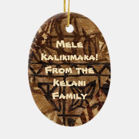 Tapa Tiki  Surfboard Ornament (Achterkant)