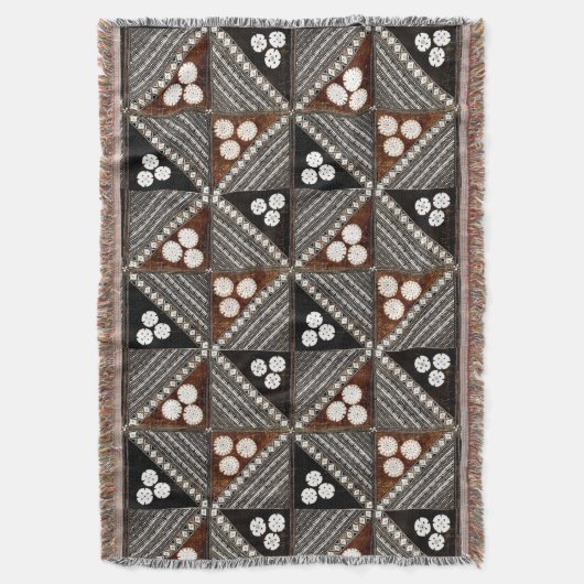  Tapa Tribal Pattern uit Fiji Deken (Voorkant Verticaal)