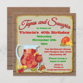 Tapas en Sangria Feest Uitnodigingen (Voorkant / Achterkant)