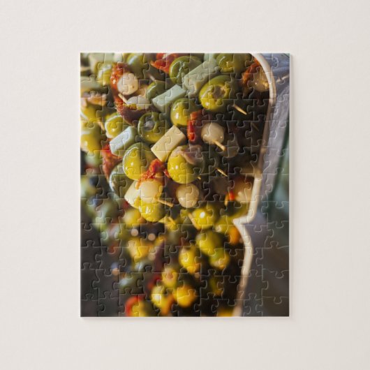 Tapas met gevulde olijven legpuzzel (Verticaal)