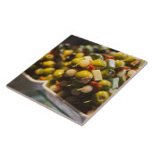 Tapas met gevulde olijven tegeltje (Zijkant)