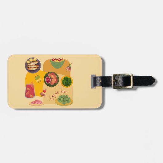Tapas Tijd Bagagelabel (Voorkant horizontaal)