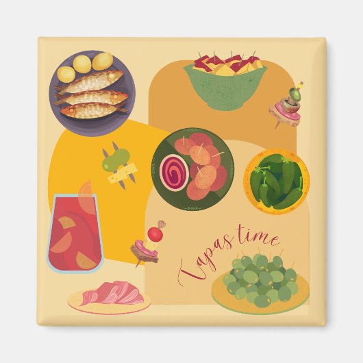 Tapas Tijd Magneet (Voorkant)