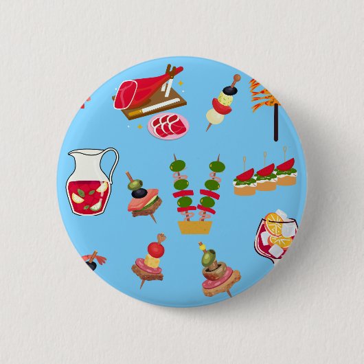 Tapasfeestje Ronde Button 5,7 Cm (Voorkant)