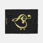 Tapbare geit en gespleten muziek fleece deken (Voorkant (Horizontaal))