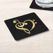 Tapbare geit en gespleten muziek kartonnen onderzetters (Schuin)