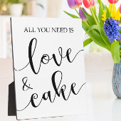 Tapblad met liefde en taart met esel fotoplaat