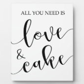 Tapblad met liefde en taart met esel fotoplaat (Voorkant)