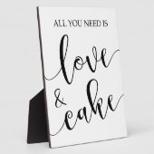 Tapblad met liefde en taart met esel fotoplaat (Zijkant)