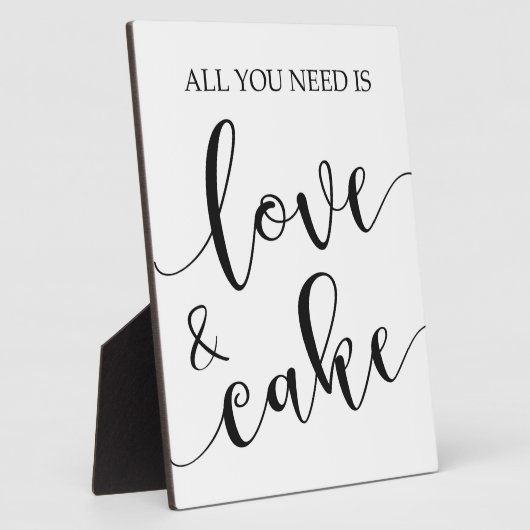 Tapblad met liefde en taart met esel fotoplaat (Zijkant)