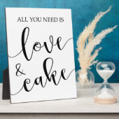 Tapblad met liefde en taart met esel fotoplaat (Zijkant)