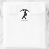 tapdanceontwerpen ronde sticker (Tas)