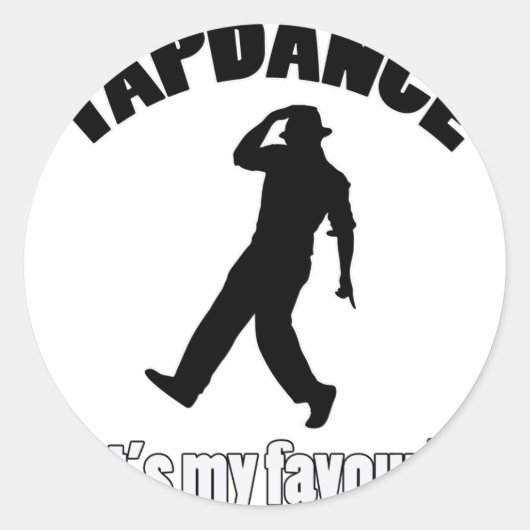 tapdanceontwerpen ronde sticker (Voorkant)