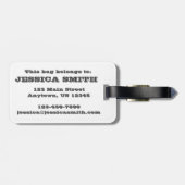 Tapdans dans-dans zwart-wit Tapford-stang Bagagelabel (Achterkant horizontaal)