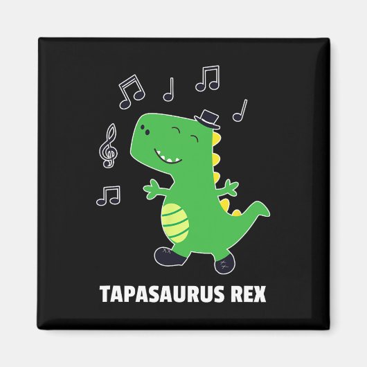 Tapdans -tapasaurus Rex-dinosauriër Recital Cadeau Magneet (Voorkant)