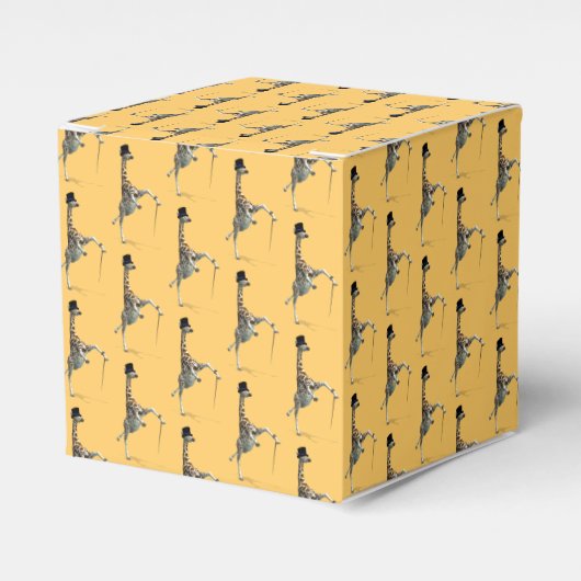 Tapdansende Giraffe Bedankdoosjes (Voorkant Zijde)