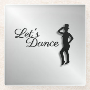 Tapdanser Laten we dansen Glazen Onderzetter