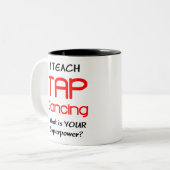 tapdansles tweekleurige koffiemok (Voorkant links)