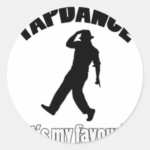 tapdansontwerpen ronde sticker