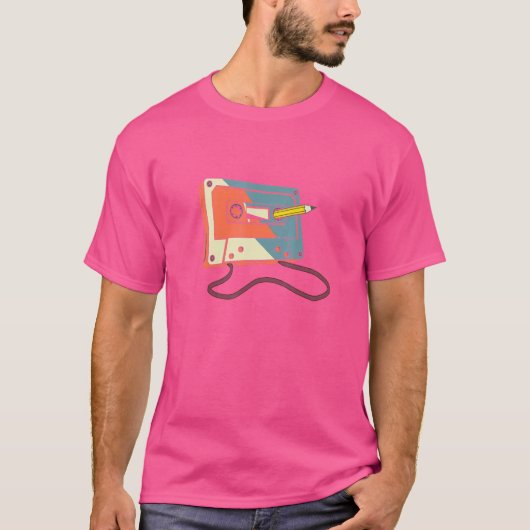 Tape Cassette Potcil 70s 80s 90s  Master of Master T-shirt (Voorkant)