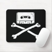 Tape & Crossbones Music Pirate Piracy Home Taping Muismat (Met muis)