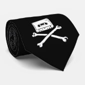 Tape & Crossbones Music Pirate Piracy Home Taping Stropdas (Opgerold)