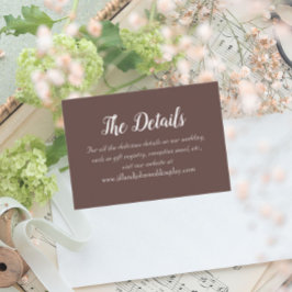 Tape Eenvoudige Stijl Trouwdetails Informatiekaartje