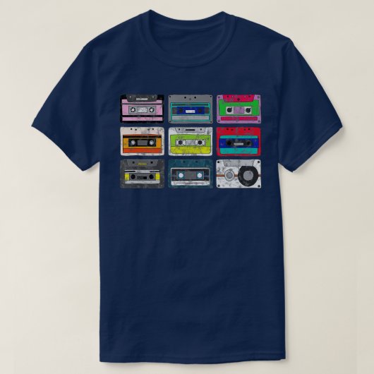 Tape Pencil 70's 80's 90's Music T-shirt (Design voorkant)
