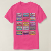 Tape Pencil 70's 80's 90's Music T-shirt (Design voorkant)
