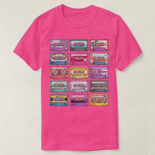 Tape Pencil 70's 80's 90's Music T-shirt (Design voorkant)