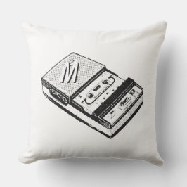 Tape Recorder Monogram Buitenkussen