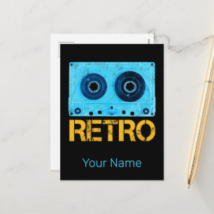 Tape Retro Zoek voor  Cassette 80s Party Feestdagenkaart