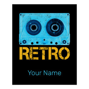 Tape Retro Zoek voor Cassette 80s Party Perfect Poster