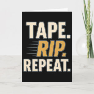 Tape Rip Repeat Grappige Hockey Citaat Speler Fan Kaart