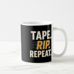 Tape Rip Repeat Grappige Hockey Citaat Speler Fan Koffiemok