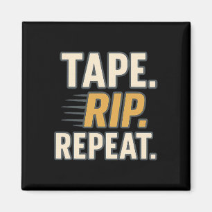 Tape Rip Repeat Grappige Hockey Citaat Speler Fan Magneet