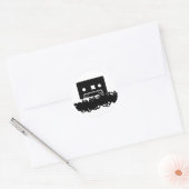 Tape-spaghettipictogram Ronde Sticker (Envelop)