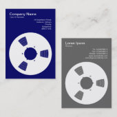 Tape Spool - Diepe Marine Visitekaartje (Voorkant / Achterkant)