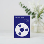 Tape Spool - Diepe Marine Visitekaartje (Staand voorkant)