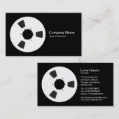 Tape Spool - Wit op Zwart Visitekaartje (Voorkant / Achterkant)