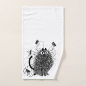 Tape-Tangled zwarte kat Bad Handdoek (Handdoek)