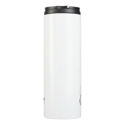 Tape-Tangled zwarte kat Thermosbeker (Achterkant)