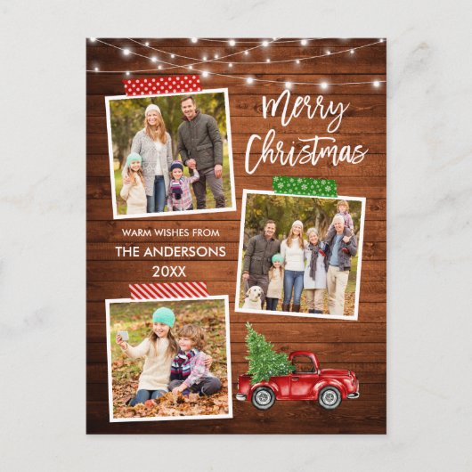 Tape Truck Wood Lights penseel Script-penseel Briefkaart (Voorkant)